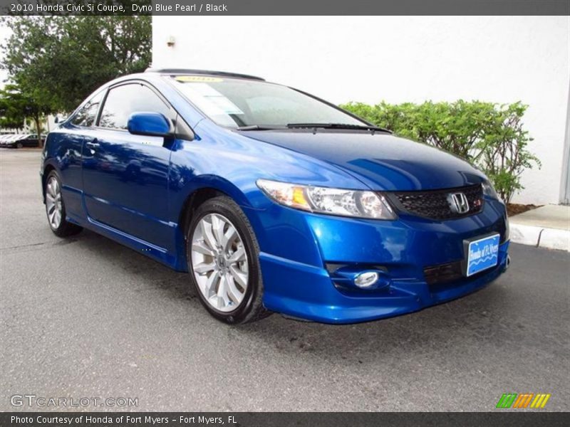 Dyno Blue Pearl / Black 2010 Honda Civic Si Coupe