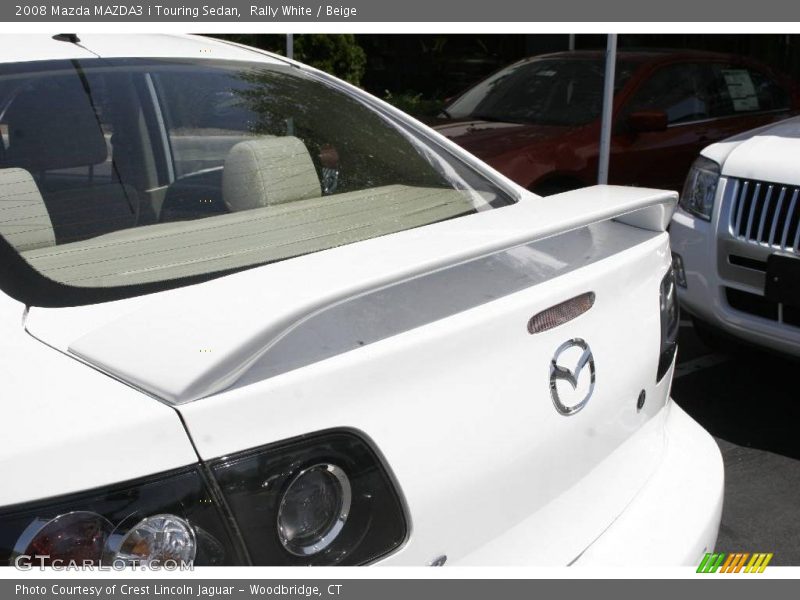 Rally White / Beige 2008 Mazda MAZDA3 i Touring Sedan