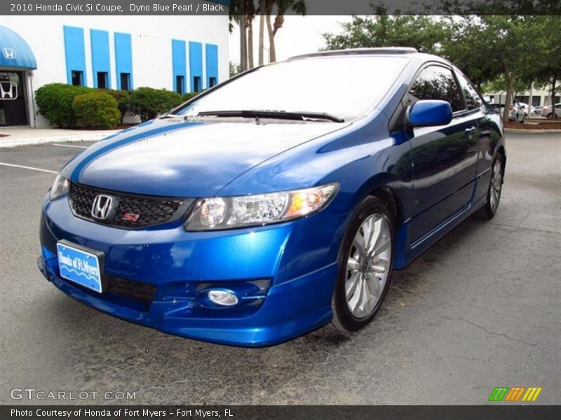 Dyno Blue Pearl / Black 2010 Honda Civic Si Coupe