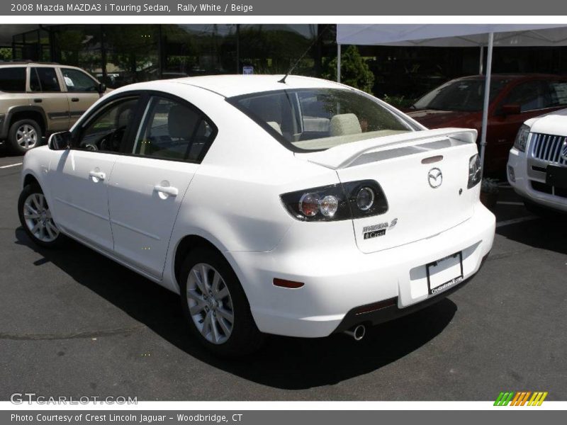 Rally White / Beige 2008 Mazda MAZDA3 i Touring Sedan