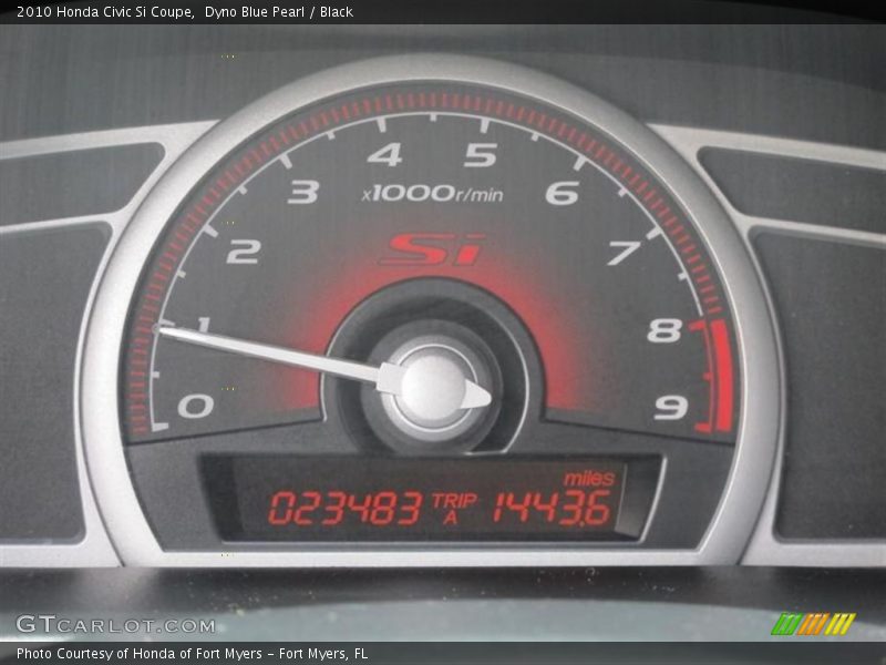Dyno Blue Pearl / Black 2010 Honda Civic Si Coupe