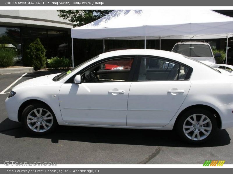 Rally White / Beige 2008 Mazda MAZDA3 i Touring Sedan