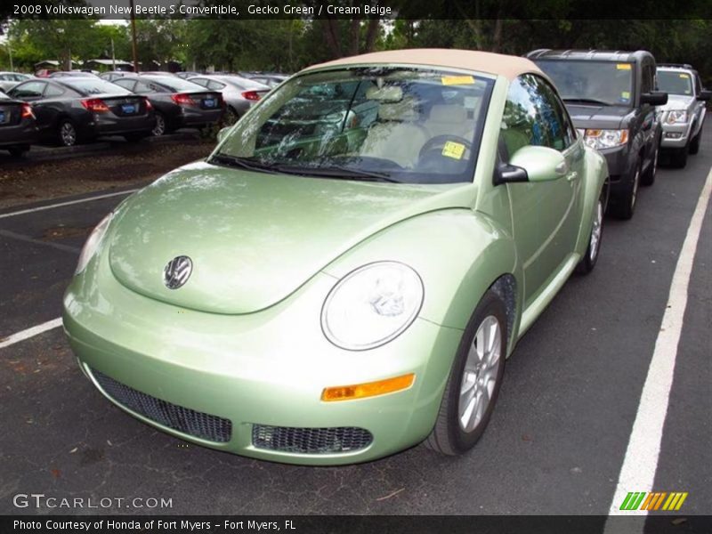 Gecko Green / Cream Beige 2008 Volkswagen New Beetle S Convertible