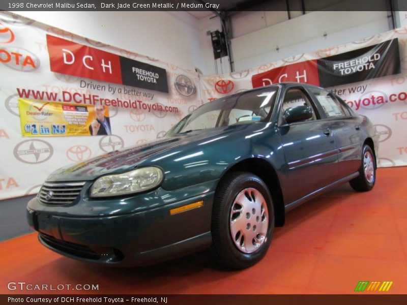 Dark Jade Green Metallic / Medum Gray 1998 Chevrolet Malibu Sedan