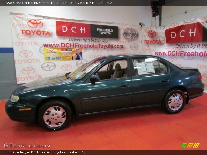 Dark Jade Green Metallic / Medum Gray 1998 Chevrolet Malibu Sedan