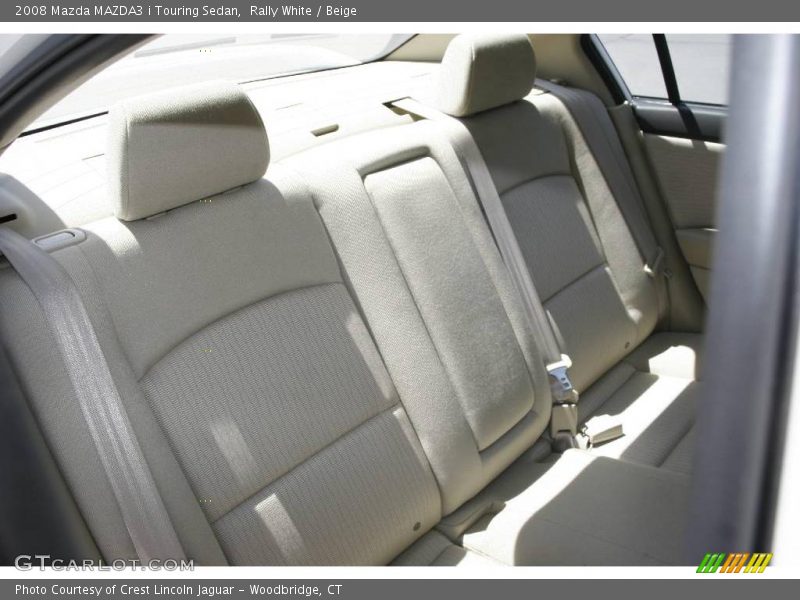 Rally White / Beige 2008 Mazda MAZDA3 i Touring Sedan