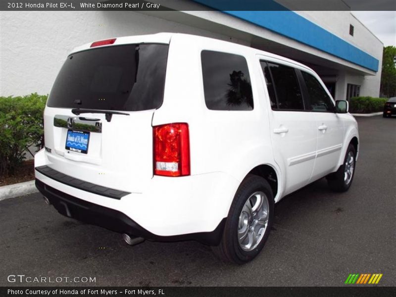 White Diamond Pearl / Gray 2012 Honda Pilot EX-L