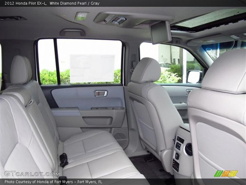 White Diamond Pearl / Gray 2012 Honda Pilot EX-L