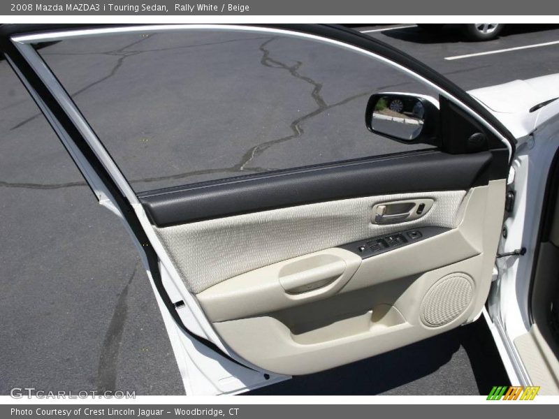 Rally White / Beige 2008 Mazda MAZDA3 i Touring Sedan
