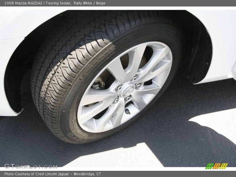 Rally White / Beige 2008 Mazda MAZDA3 i Touring Sedan