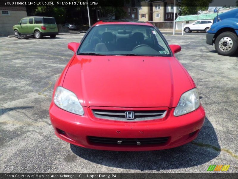 Milano Red / Dark Gray 2000 Honda Civic EX Coupe