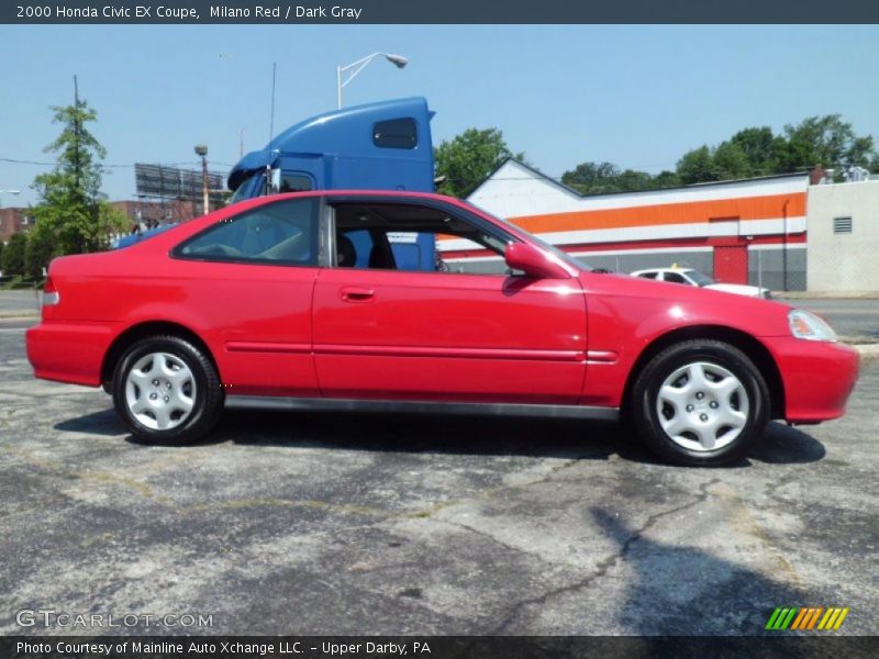 Milano Red / Dark Gray 2000 Honda Civic EX Coupe