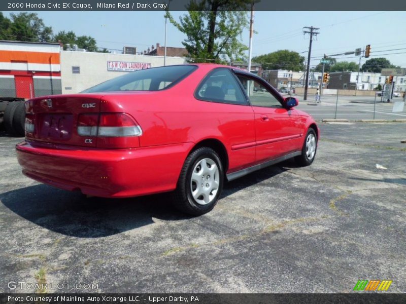 Milano Red / Dark Gray 2000 Honda Civic EX Coupe