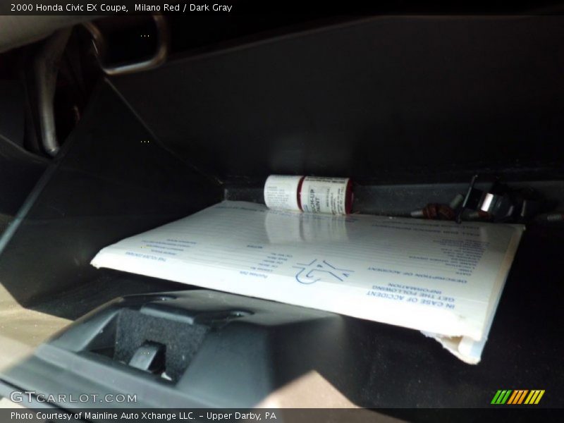 Milano Red / Dark Gray 2000 Honda Civic EX Coupe