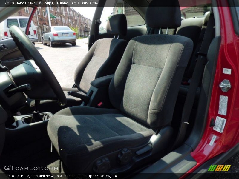 Milano Red / Dark Gray 2000 Honda Civic EX Coupe