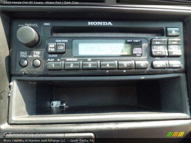 Milano Red / Dark Gray 2000 Honda Civic EX Coupe
