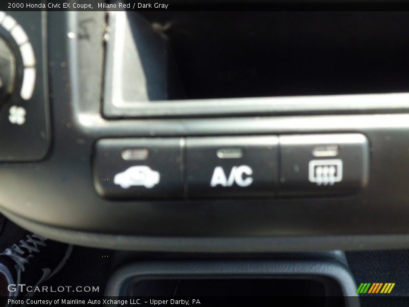 Milano Red / Dark Gray 2000 Honda Civic EX Coupe