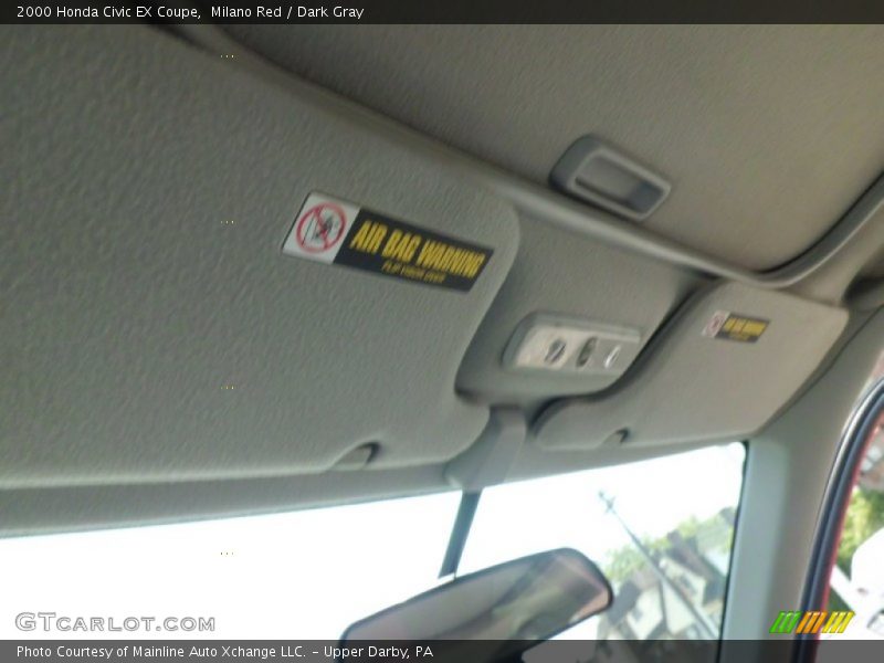 Milano Red / Dark Gray 2000 Honda Civic EX Coupe
