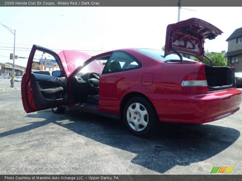 Milano Red / Dark Gray 2000 Honda Civic EX Coupe