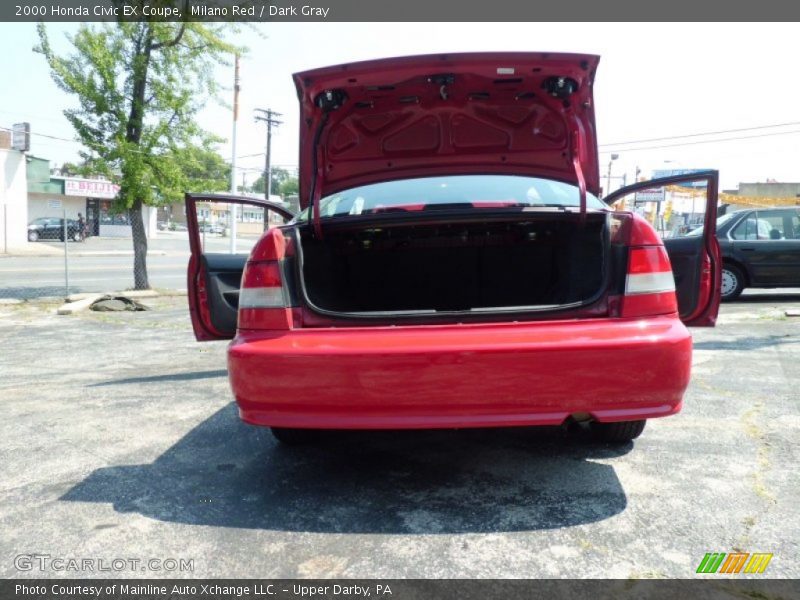 Milano Red / Dark Gray 2000 Honda Civic EX Coupe