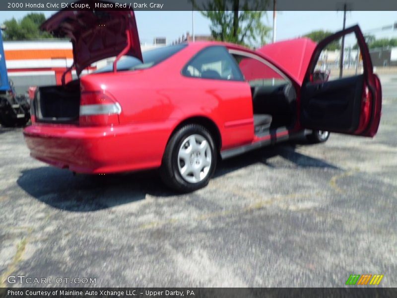 Milano Red / Dark Gray 2000 Honda Civic EX Coupe