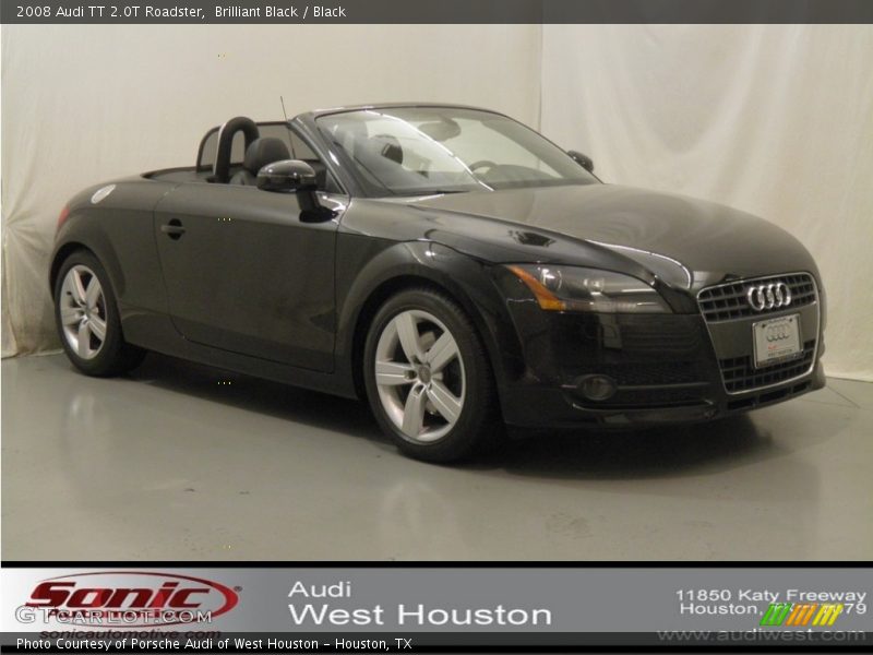 Brilliant Black / Black 2008 Audi TT 2.0T Roadster