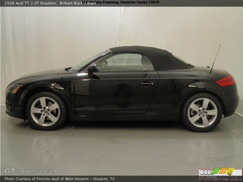 Brilliant Black / Black 2008 Audi TT 2.0T Roadster