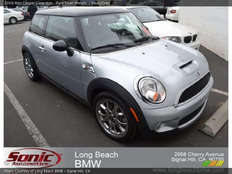 Pure Silver Metallic / Black/Grey 2009 Mini Cooper S Hardtop