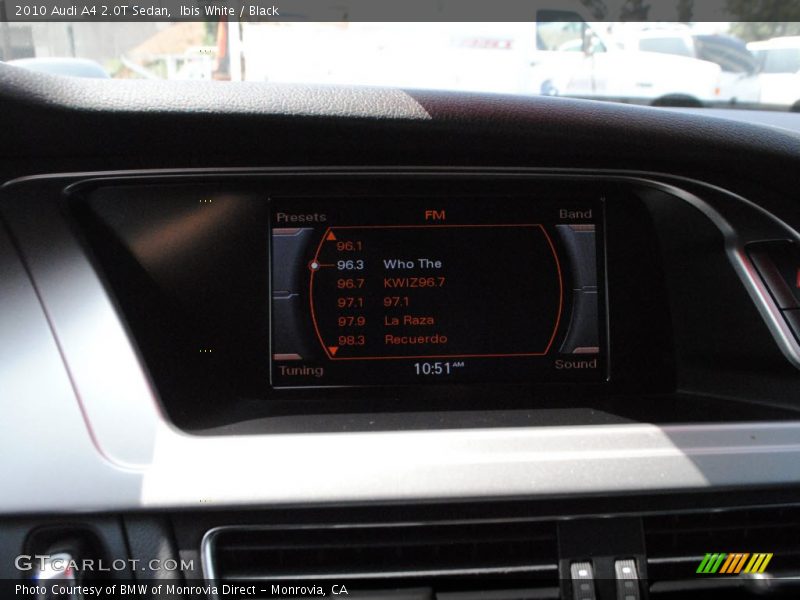 Ibis White / Black 2010 Audi A4 2.0T Sedan