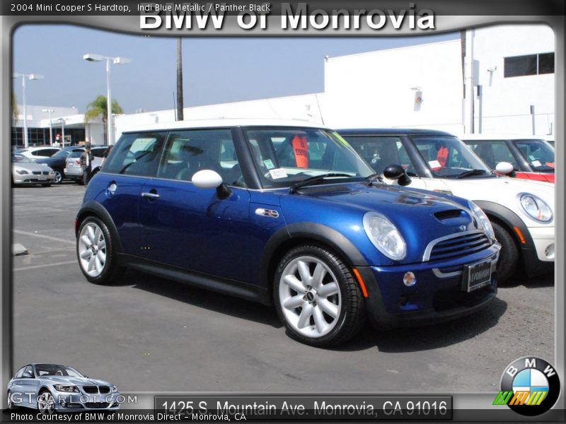 Indi Blue Metallic / Panther Black 2004 Mini Cooper S Hardtop