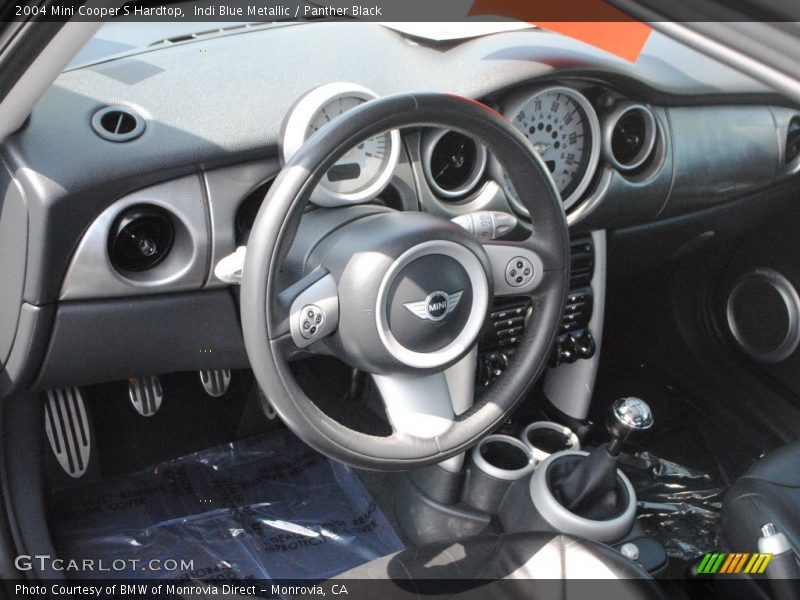 Indi Blue Metallic / Panther Black 2004 Mini Cooper S Hardtop
