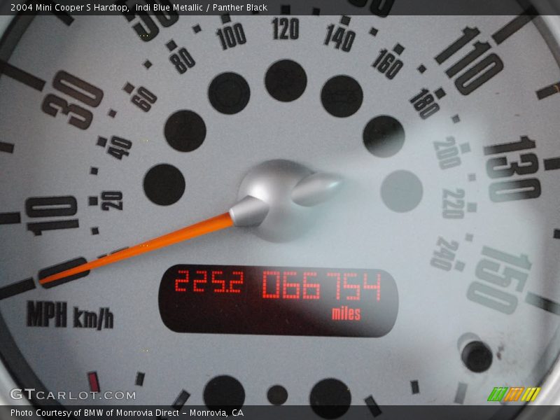 Indi Blue Metallic / Panther Black 2004 Mini Cooper S Hardtop