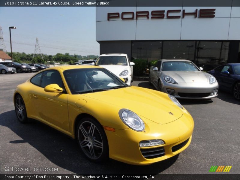 Speed Yellow / Black 2010 Porsche 911 Carrera 4S Coupe