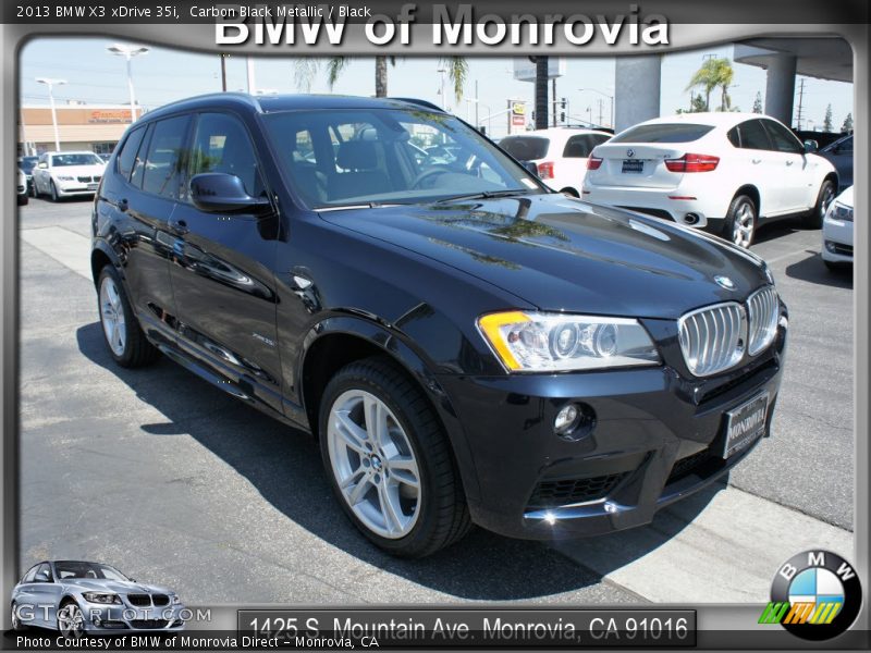 Carbon Black Metallic / Black 2013 BMW X3 xDrive 35i