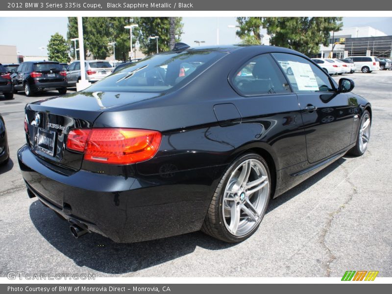 Black Sapphire Metallic / Black 2012 BMW 3 Series 335is Coupe