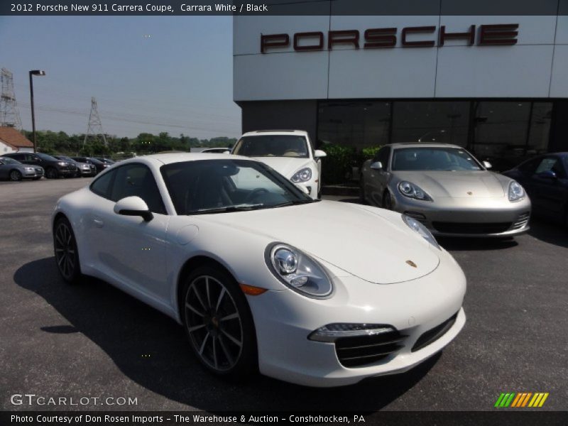 Carrara White / Black 2012 Porsche New 911 Carrera Coupe