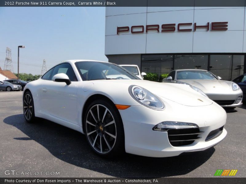 Carrara White / Black 2012 Porsche New 911 Carrera Coupe
