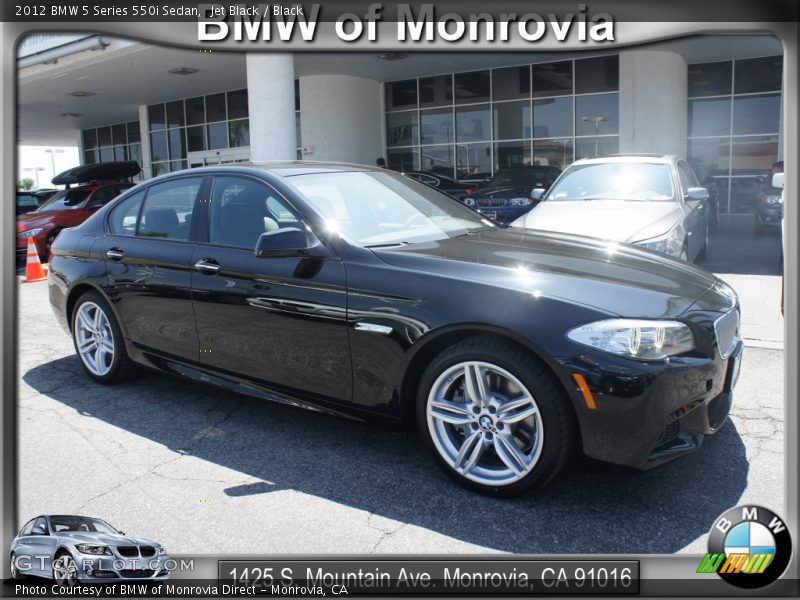Jet Black / Black 2012 BMW 5 Series 550i Sedan
