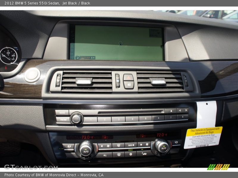 Jet Black / Black 2012 BMW 5 Series 550i Sedan