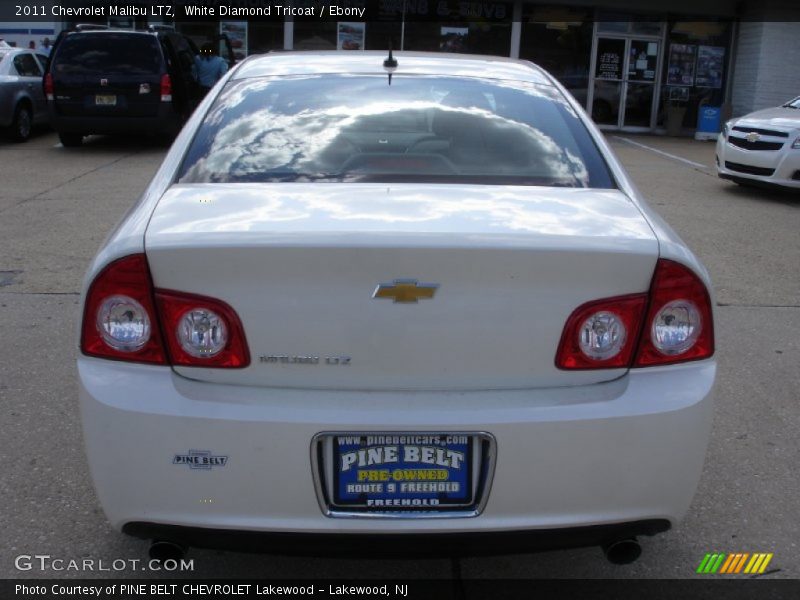 White Diamond Tricoat / Ebony 2011 Chevrolet Malibu LTZ