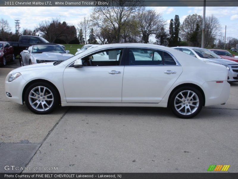 White Diamond Tricoat / Ebony 2011 Chevrolet Malibu LTZ