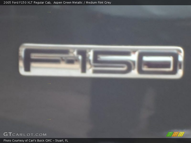 Aspen Green Metallic / Medium Flint Grey 2005 Ford F150 XLT Regular Cab
