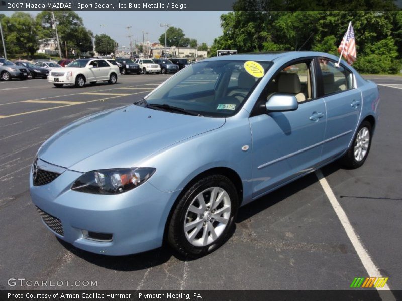 Ice Blue Metallic / Beige 2007 Mazda MAZDA3 i Sport Sedan