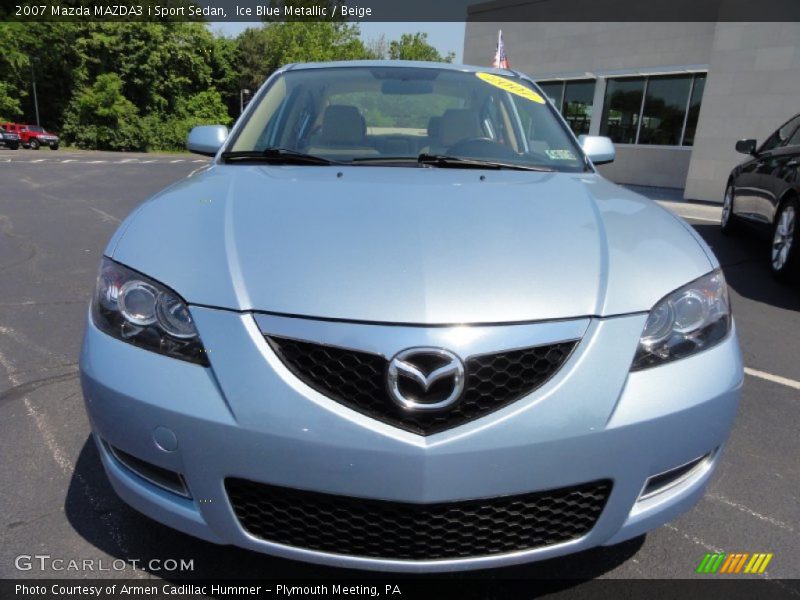 Ice Blue Metallic / Beige 2007 Mazda MAZDA3 i Sport Sedan