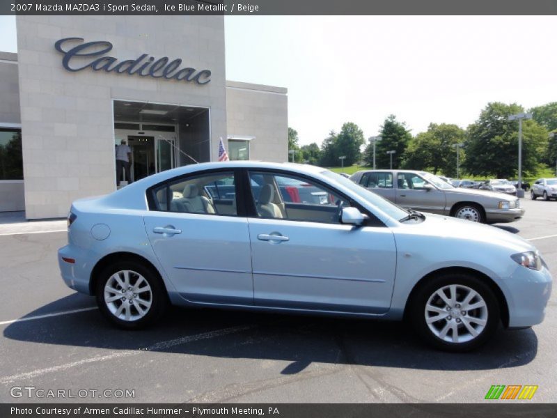 Ice Blue Metallic / Beige 2007 Mazda MAZDA3 i Sport Sedan