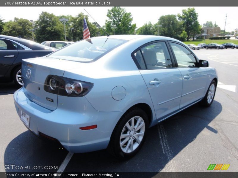 Ice Blue Metallic / Beige 2007 Mazda MAZDA3 i Sport Sedan
