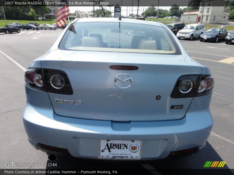 Ice Blue Metallic / Beige 2007 Mazda MAZDA3 i Sport Sedan