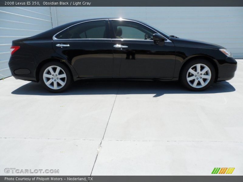Obsidian Black / Light Gray 2008 Lexus ES 350