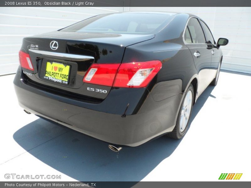 Obsidian Black / Light Gray 2008 Lexus ES 350