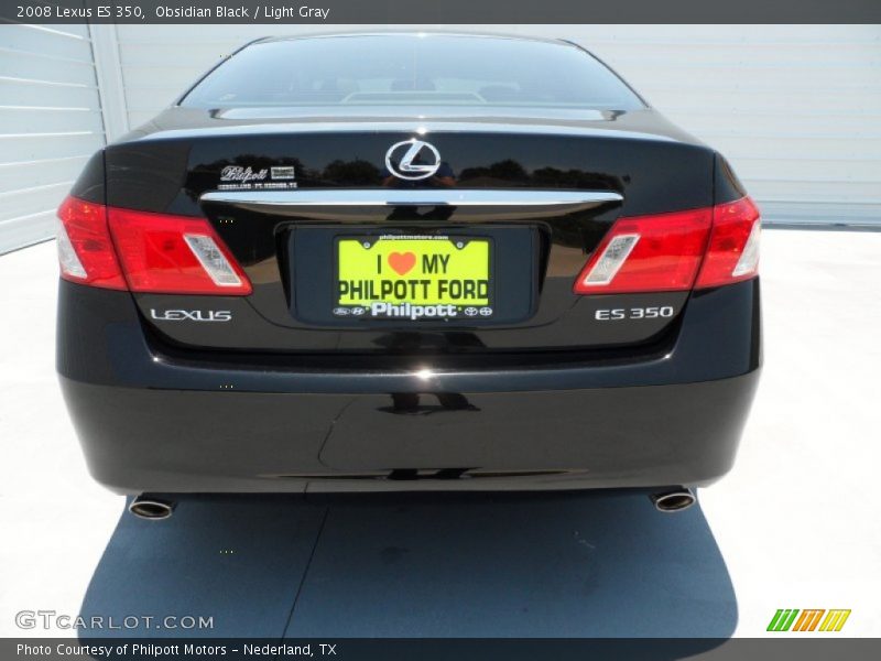 Obsidian Black / Light Gray 2008 Lexus ES 350